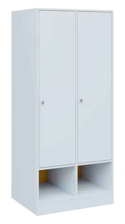 QN 5 - 8STN skříň šatní, 2-dveřová, pravá, 1830x400x400, bílá/žlutá odio